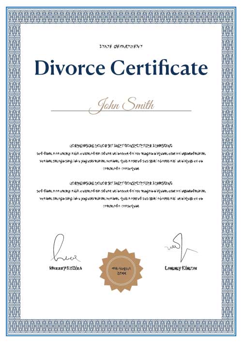 Alabama Divorce Certificate 